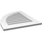 Ekena Millwork Quarter Round Top Left Surface Mount PVC Gable Vent w/ 3-1/2"W x 1"P Standard Frame, 22"W x 28"H GVPQL22X2801SN - alternate 4